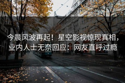 今晨风波再起！星空影视惊现真相，业内人士无奈回应：网友直呼过瘾