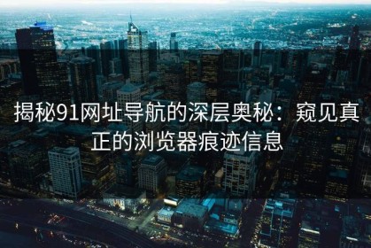 揭秘91网址导航的深层奥秘：窥见真正的浏览器痕迹信息