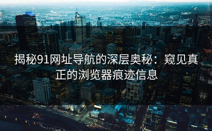 揭秘91网址导航的深层奥秘：窥见真正的浏览器痕迹信息
